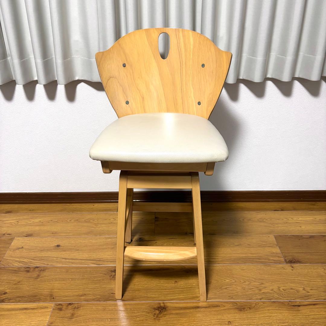 【良品】貞苅椅子製作所 回転椅子　日本製　木製　大川家具