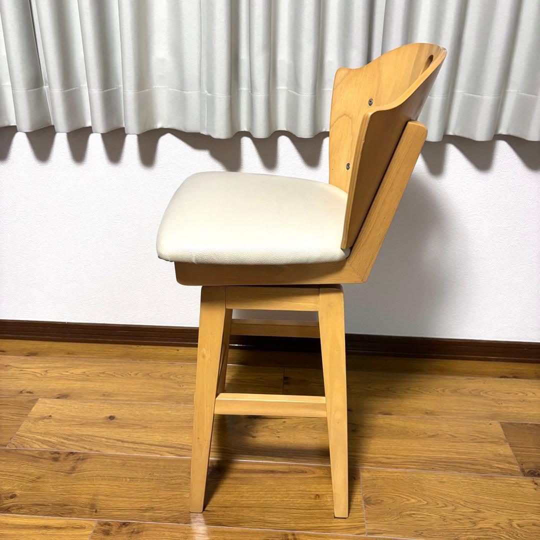 【良品】貞苅椅子製作所 回転椅子　日本製　木製　大川家具