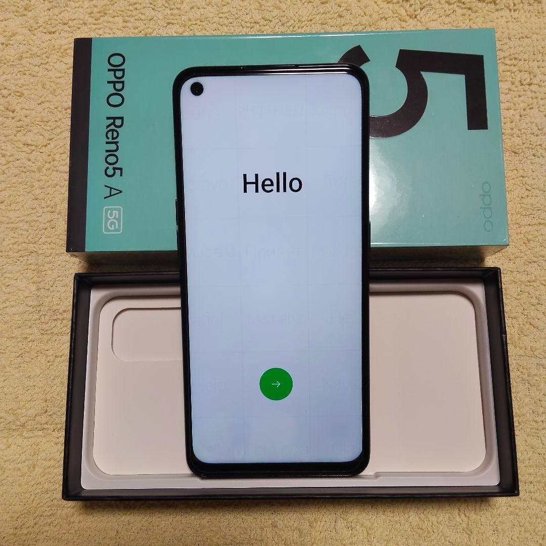OPPO Reno 5 A 5G ブラック 本体 自動通話録音対応