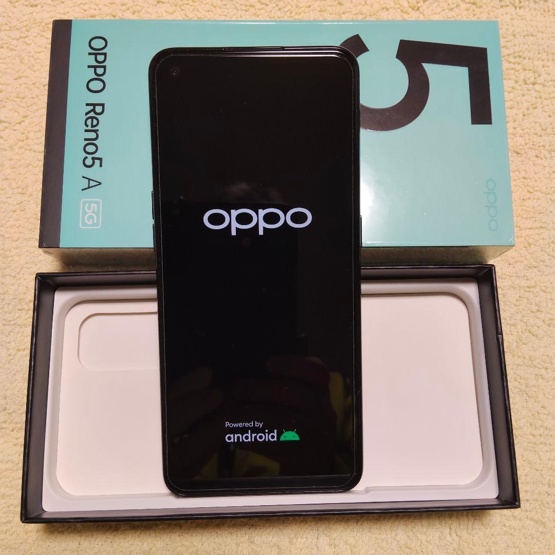 OPPO Reno 5 A 5G ブラック 本体 自動通話録音対応