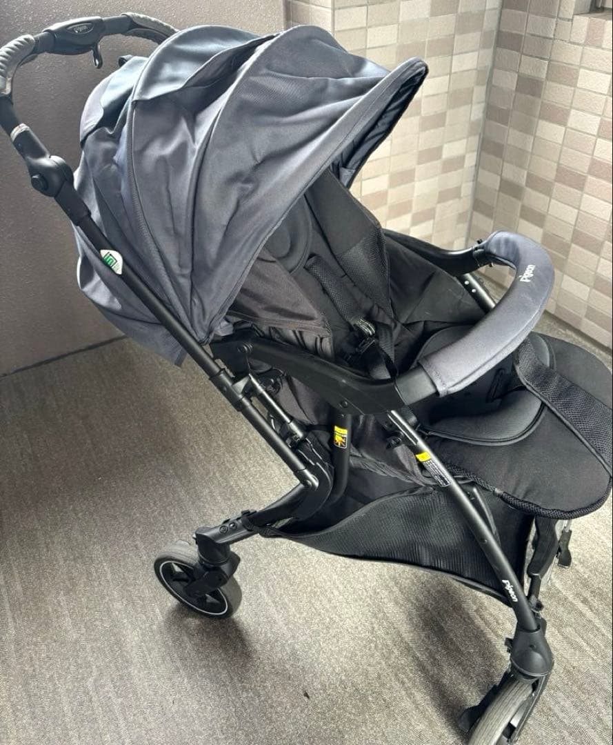 【おまけ付】ピジョン ランフィループRB1P A型ベビーカー　グレー　生後1ヶ月