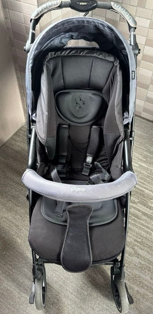 【おまけ付】ピジョン ランフィループRB1P A型ベビーカー　グレー　生後1ヶ月