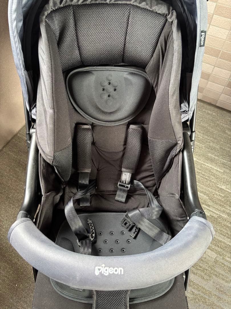 【おまけ付】ピジョン ランフィループRB1P A型ベビーカー　グレー　生後1ヶ月
