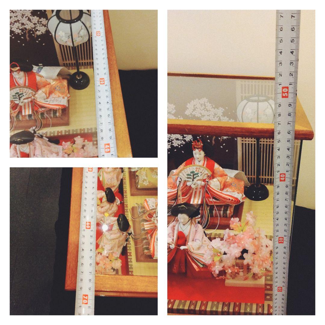 雛人形5人飾りガラスケース