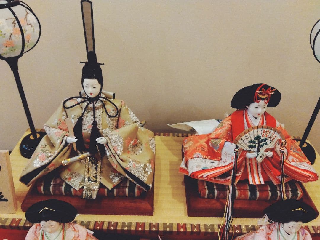 雛人形5人飾りガラスケース