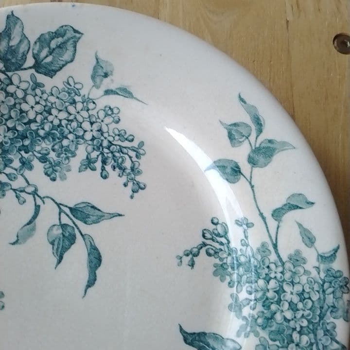 フランスアンティーク　ジアン　LILAS　ディナー皿