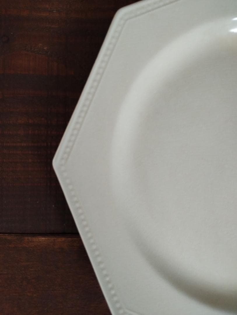 オクトゴナルプレート　フランスアンティーク　クレイユモントロー　八角皿　ディナー