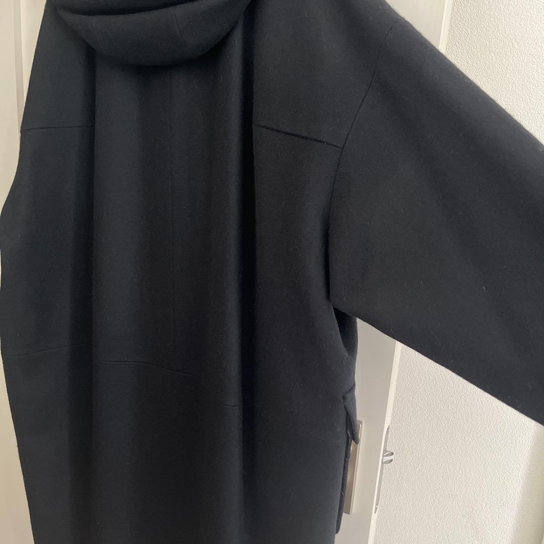 tenma180128　レイビームス　ドルマンダッフルコート　ブラック