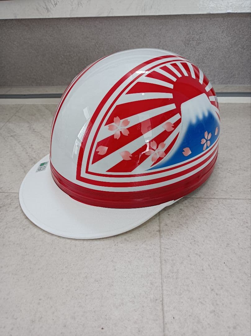 カスタムコルク半　白赤富士日章　桜花