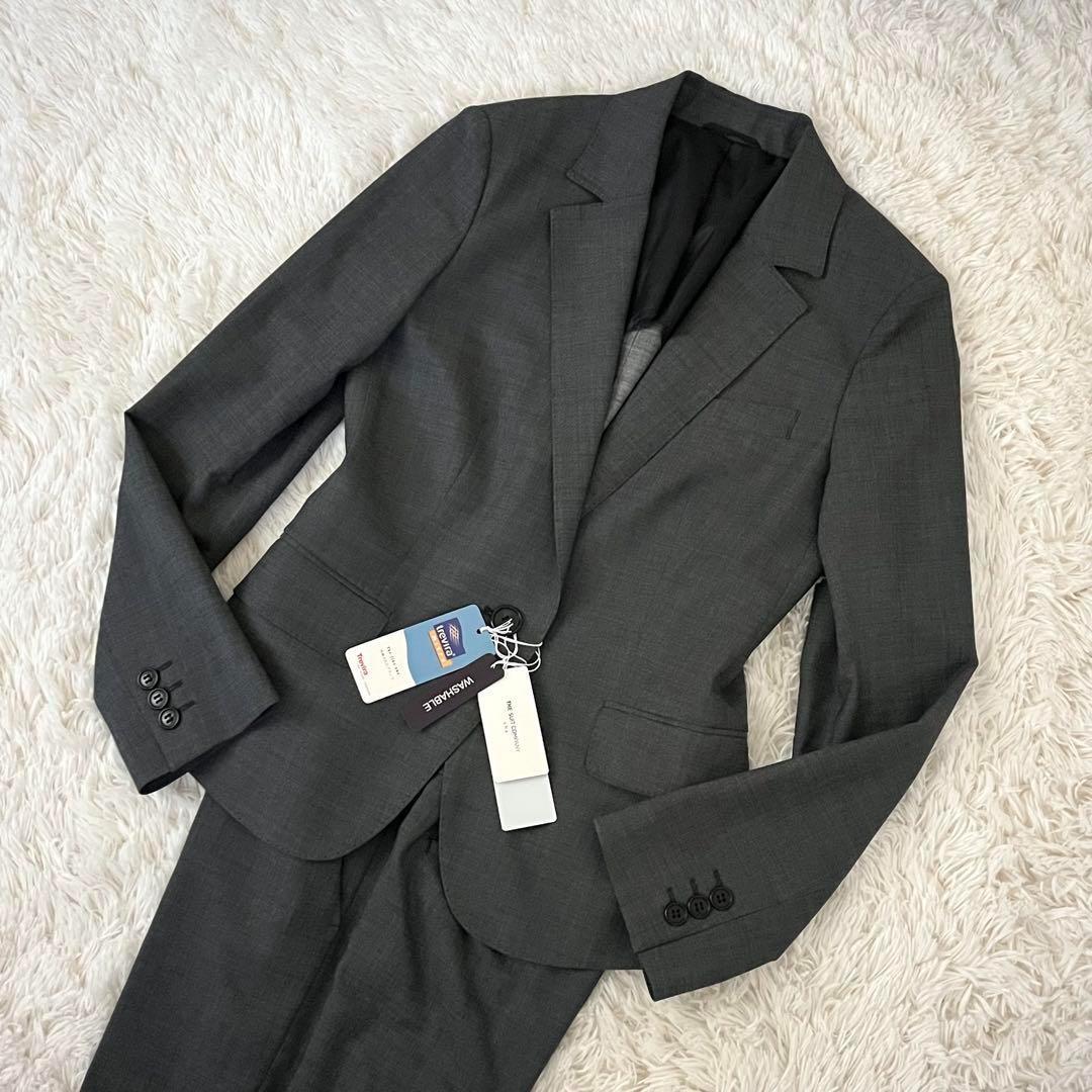 新品タグ付 スーツカンパニー ウォッシャブル 4seasonスーツ グレー 40
