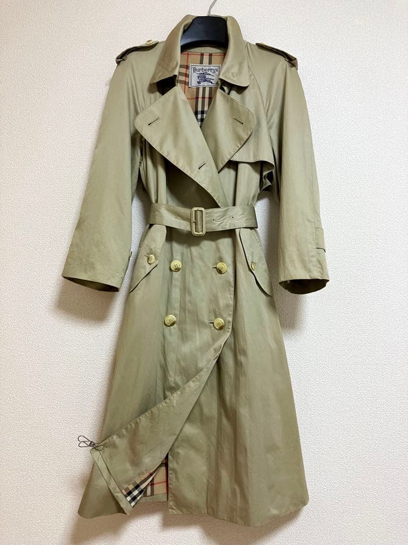 バーバリー　トレンチコート　ロング￼107 裏地ノバチェック総柄￼ ベルト XL