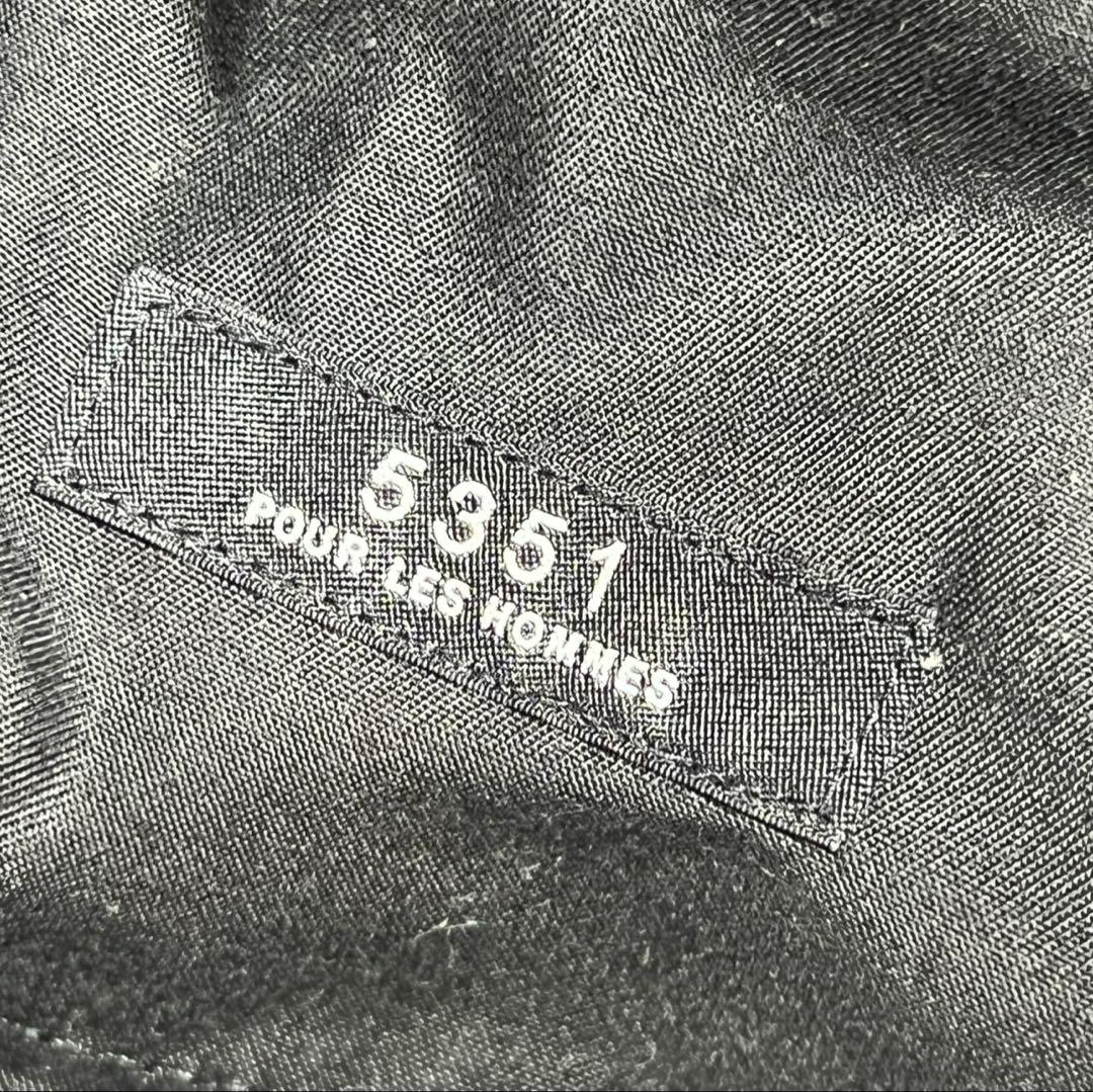 5351 POURLES HOMMES 5351プールオム レザーパンツ　黒　S