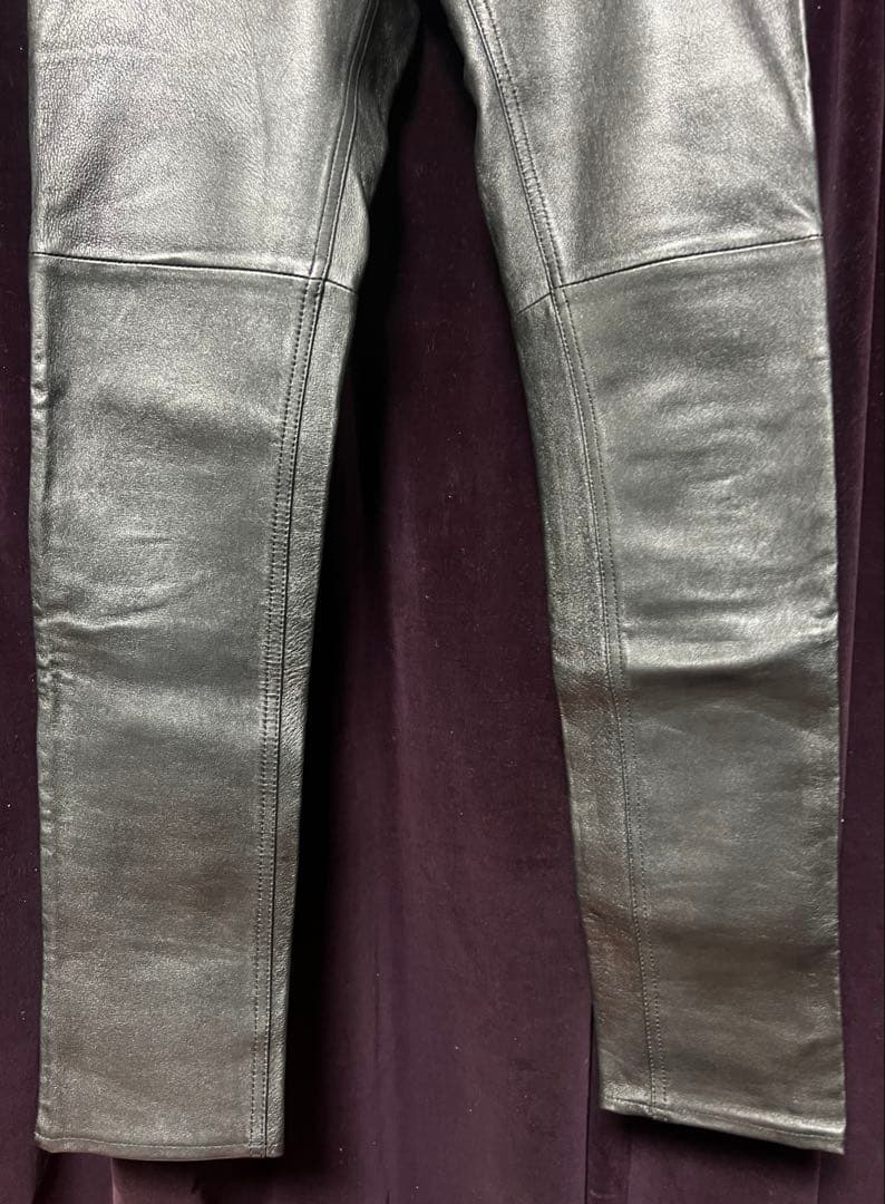 5351 POURLES HOMMES 5351プールオム レザーパンツ　黒　S