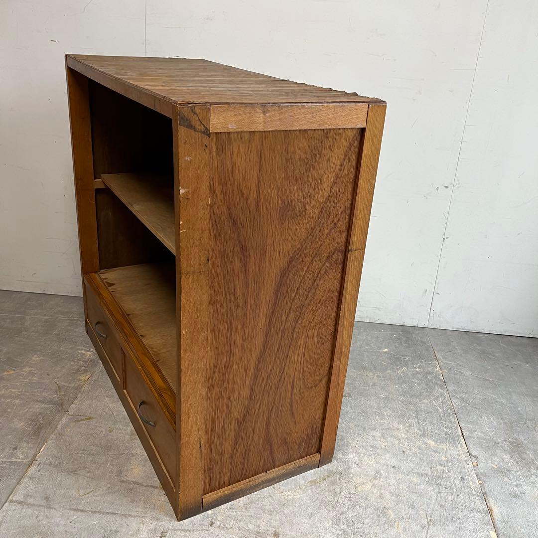 アンティーク 飾り棚 オープンラック 本棚 引き出し二杯 昭和レトロ z613