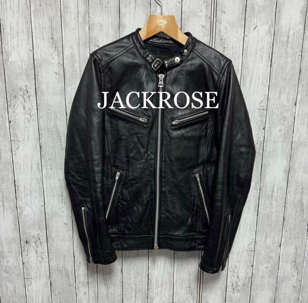 超美品！JACKROSE 羊革シングルライダースジャケット ラムレザー