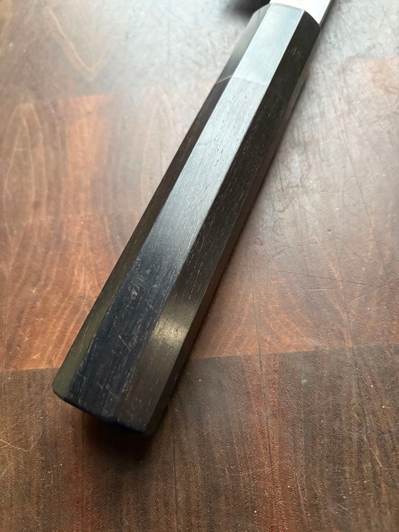 堺　實光刃物　arata 青鋼　片刃 牛刀　210mm 包丁　霞　和包丁　黒檀