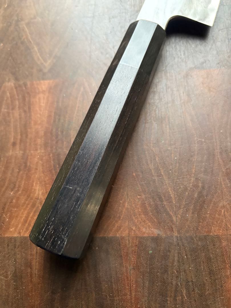 堺　實光刃物　arata 青鋼　片刃 牛刀　210mm 包丁　霞　和包丁　黒檀