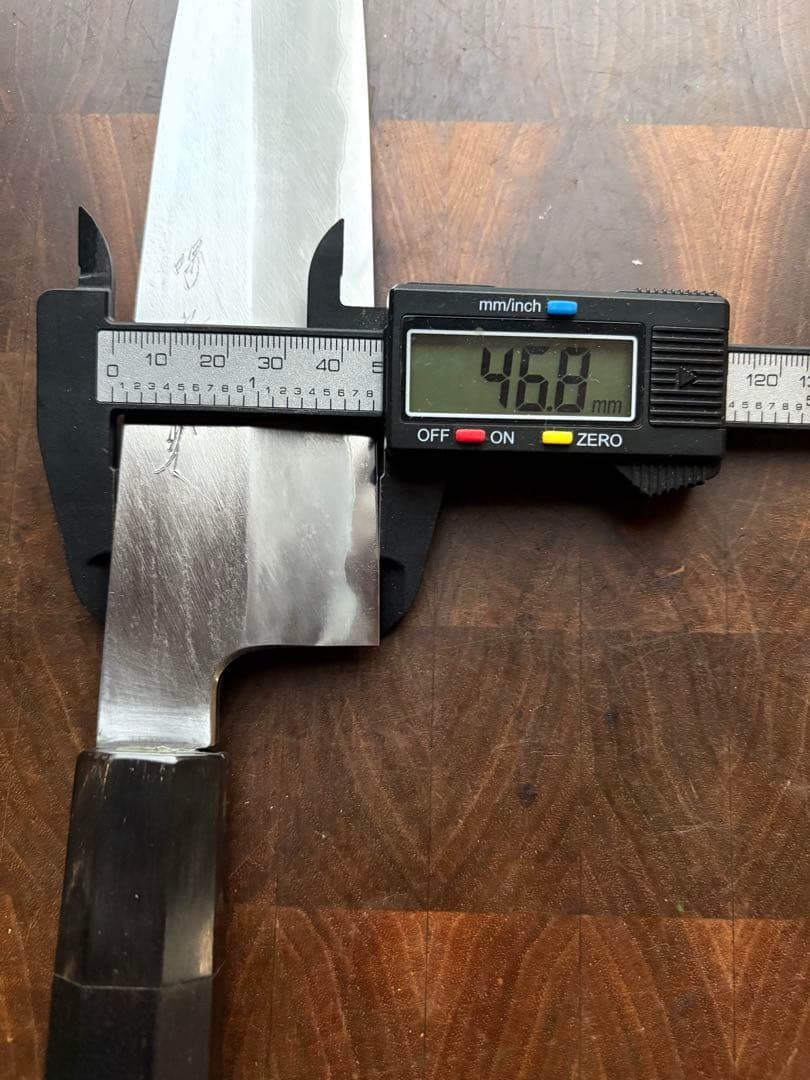 堺　實光刃物　arata 青鋼　片刃 牛刀　210mm 包丁　霞　和包丁　黒檀