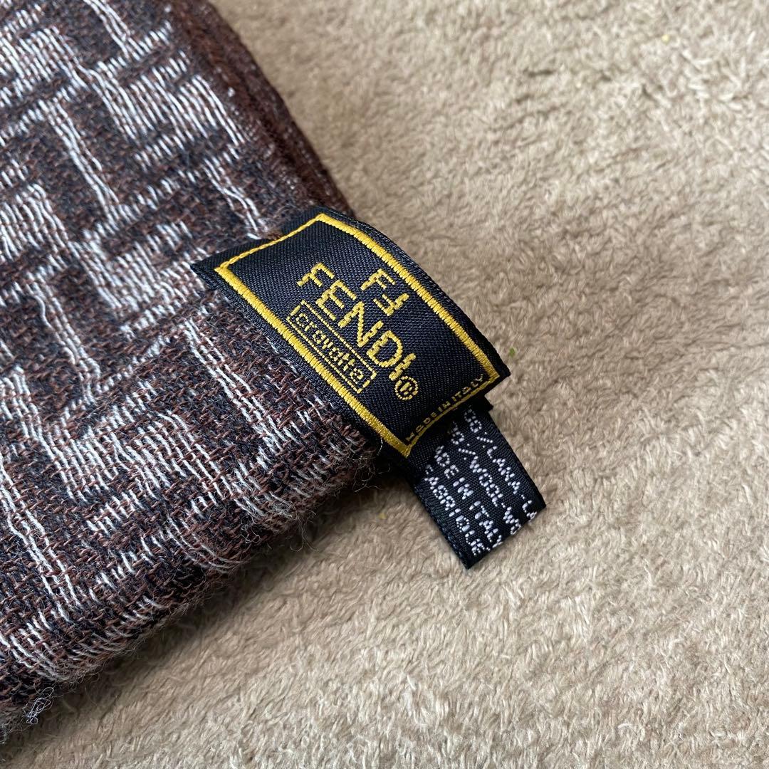 【稀少】FENDI フェンディ ズッカ柄 FF柄 ウール マフラー