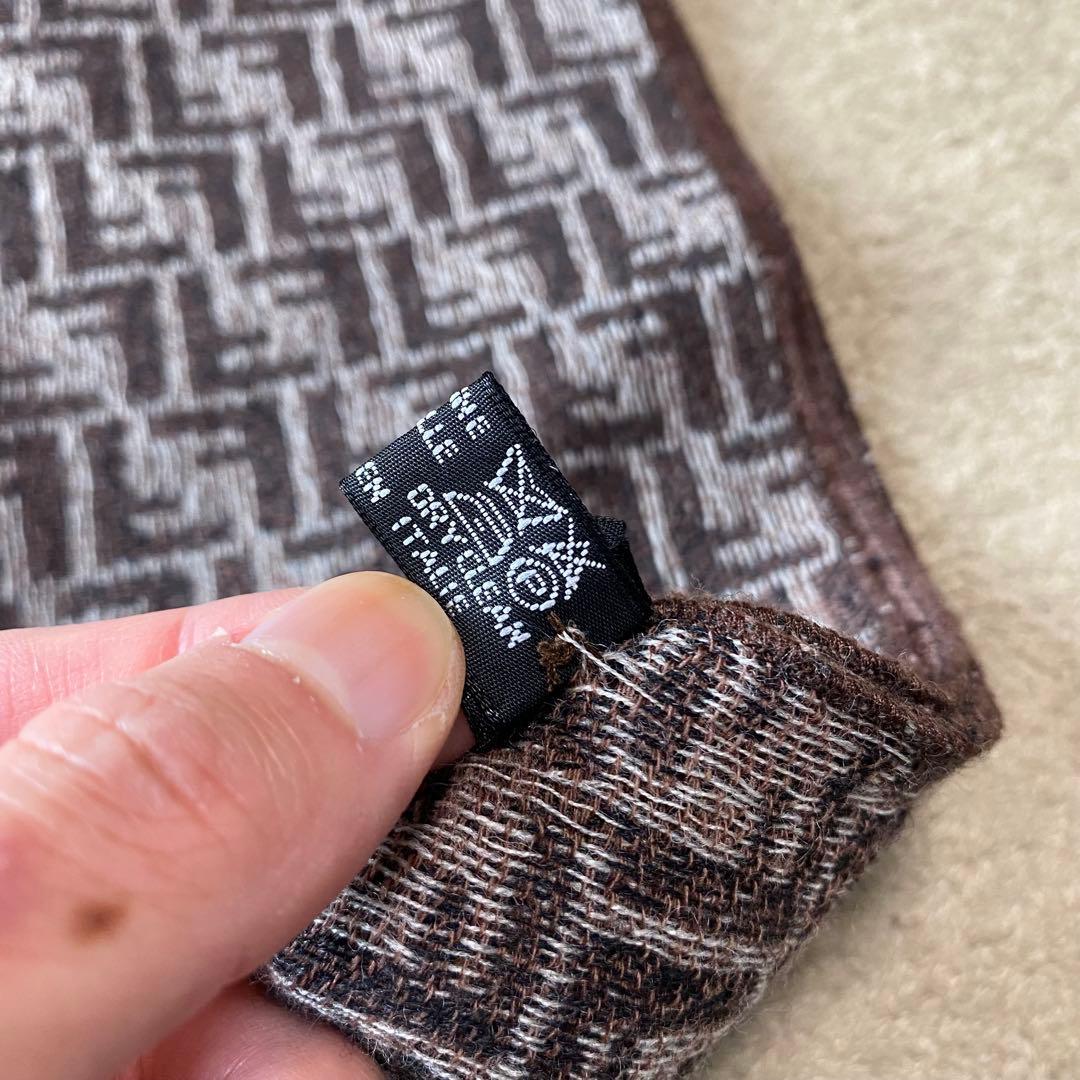 【稀少】FENDI フェンディ ズッカ柄 FF柄 ウール マフラー