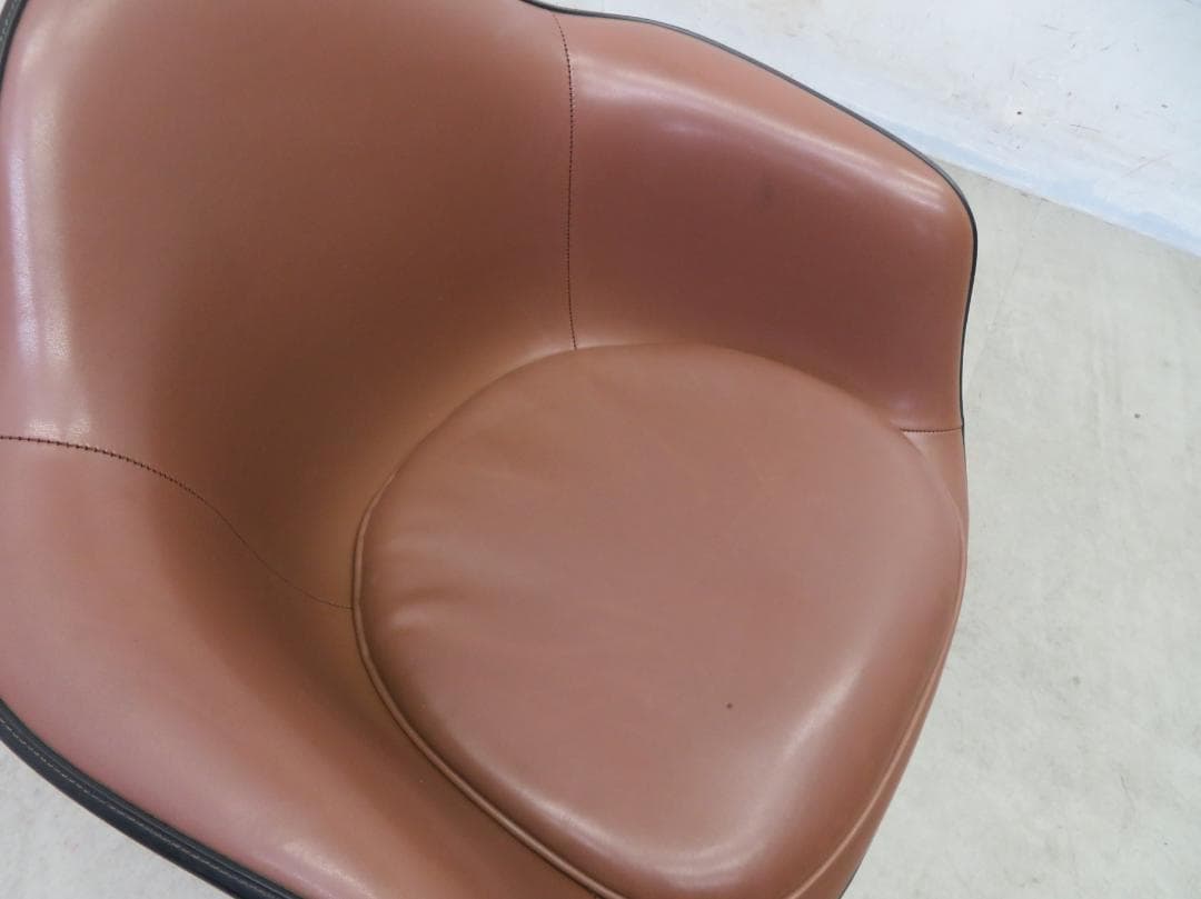 ハーマンミラー■ヴィンテージ■アームシェルチェア■ナウガレザー■FRP■イームズ
