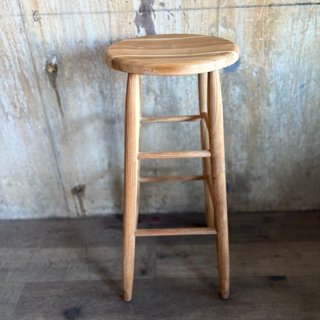 GALLUP ギャラップ　チーク ラウンドトップ スツール　30インチ　②