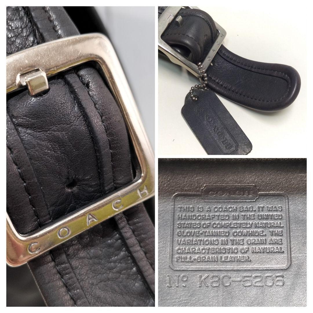 オールド コーチ 大容量 メッセンジャーバッグ 斜め掛け ショルダー 本革 黒