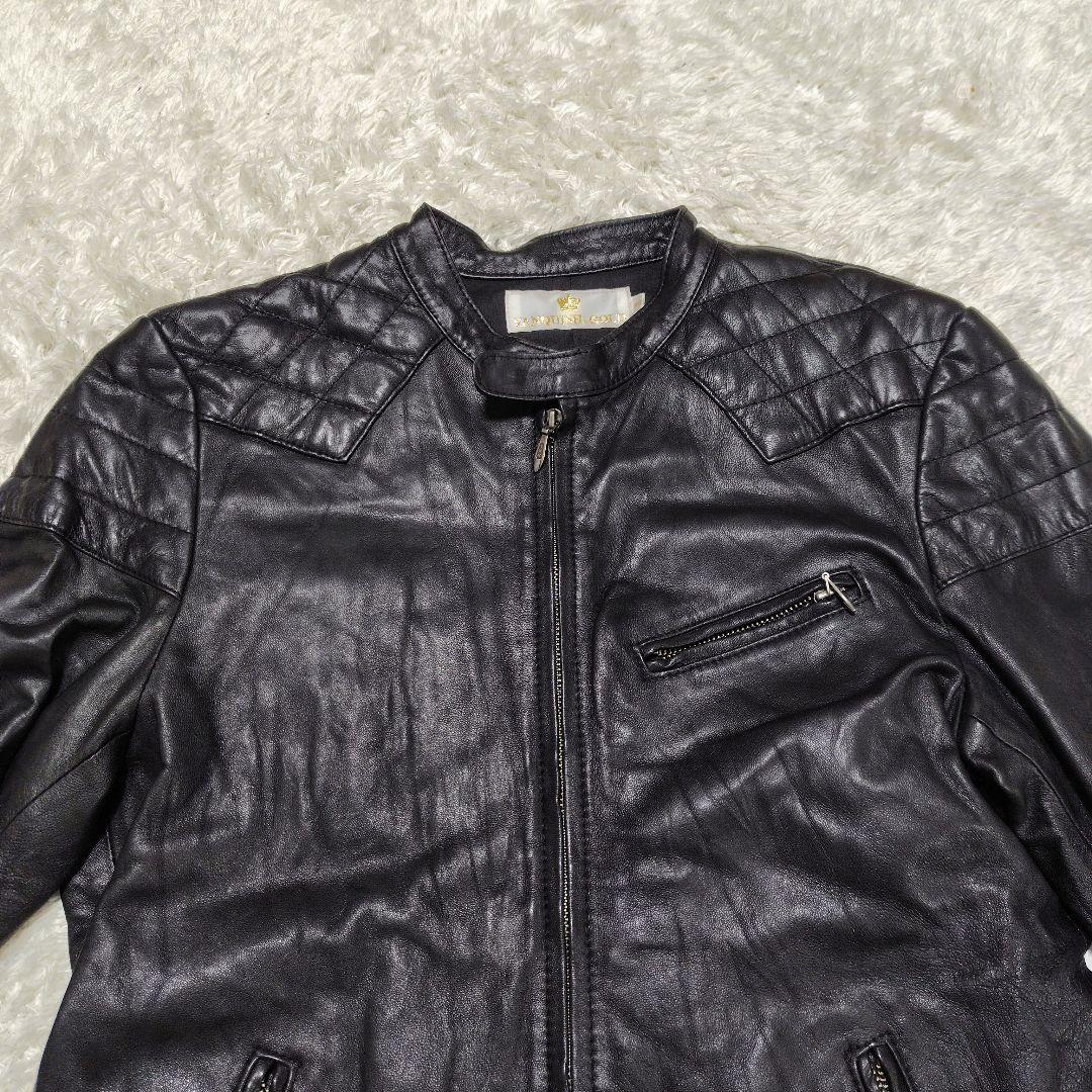 ヴァンキッシュゴールド　ジャケット　レザー　ラム　羊革　キルティング　48