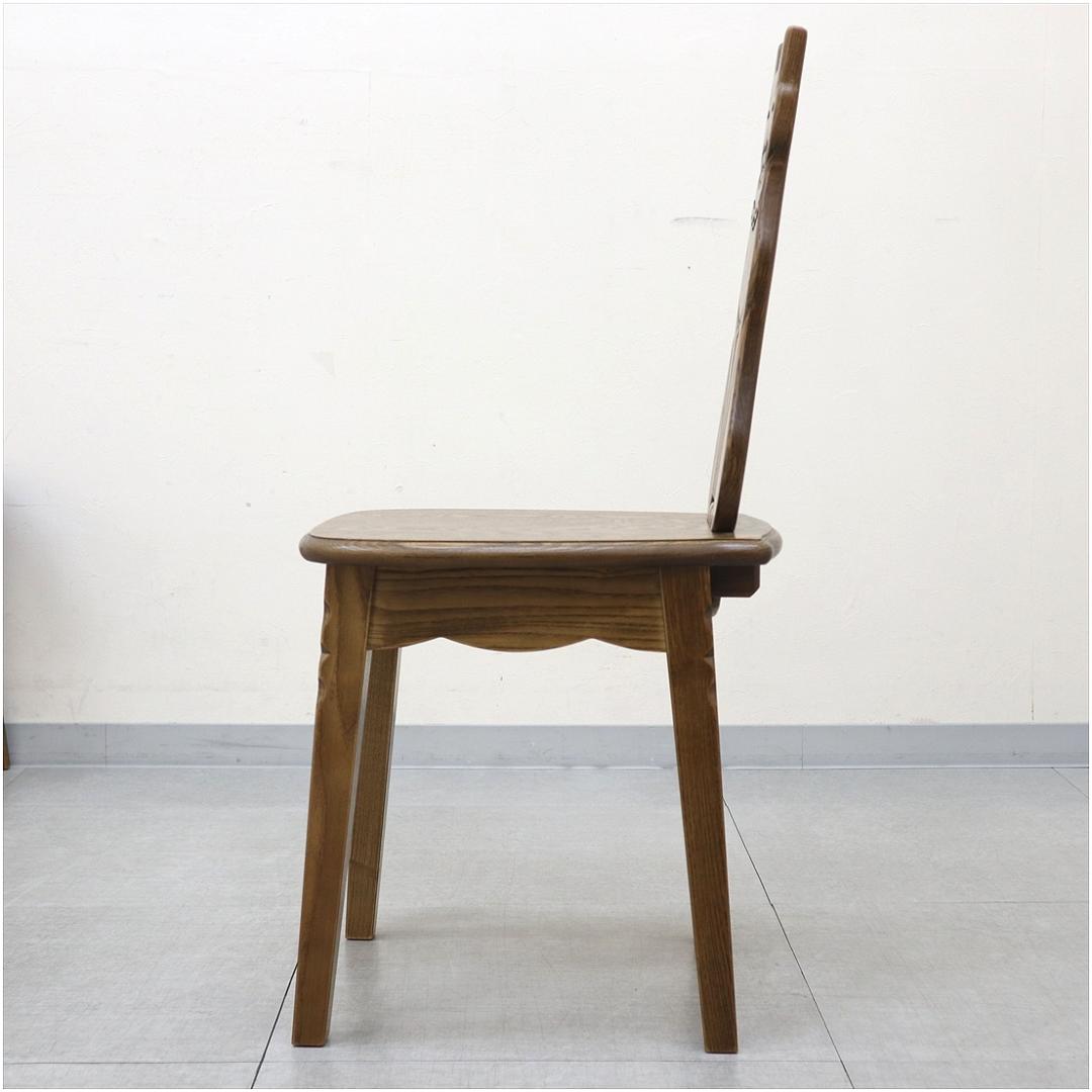 パリの雑貨屋 F-970 ネコチェア 椅子 木製 天然木 タモ材 玄関 チェア