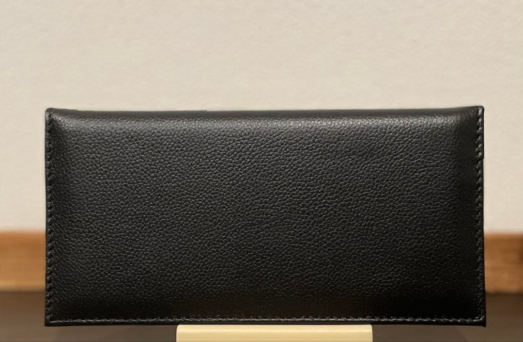 【皇居限定品】菊の御紋入り 長財布 ブラックと純金箔入り あぶらとり紙セット