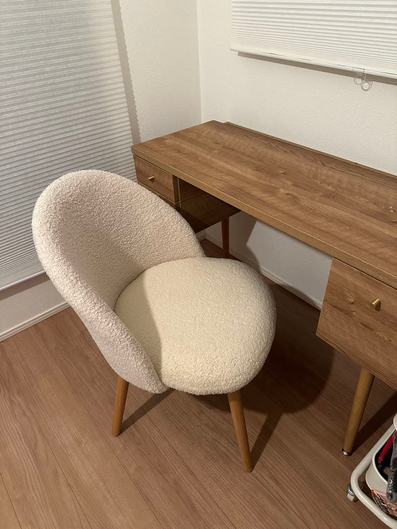 【Hanari 】ファブリックシートラムウールチェア