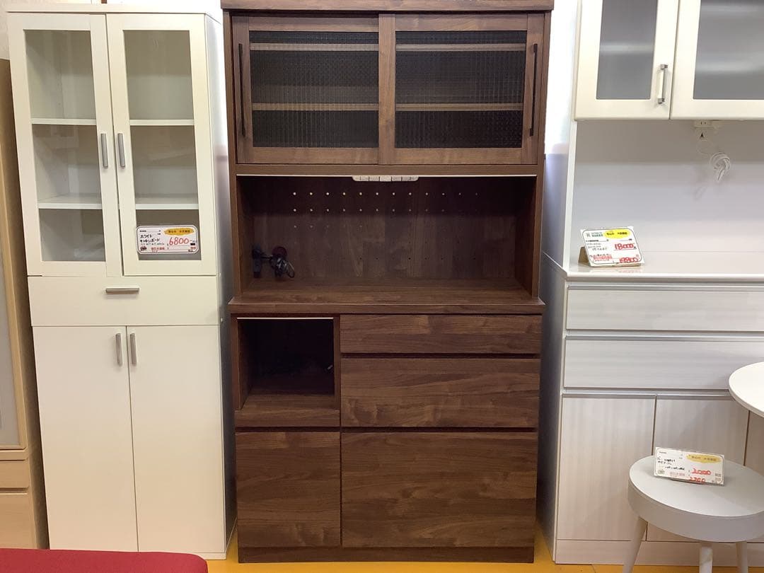 食器棚 モイス コンセント付き キッチンボード