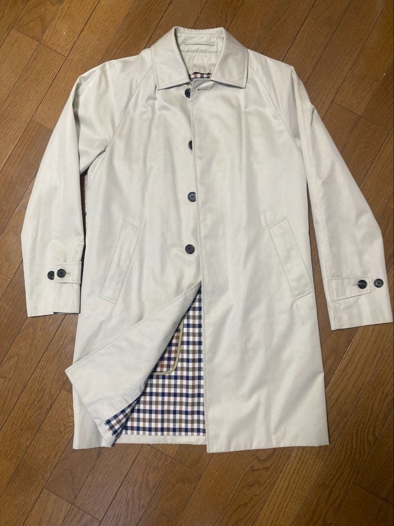 アクアスキュータム ステンカラーコート 38 イギリス製