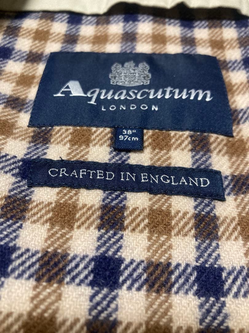 アクアスキュータム ステンカラーコート 38 イギリス製