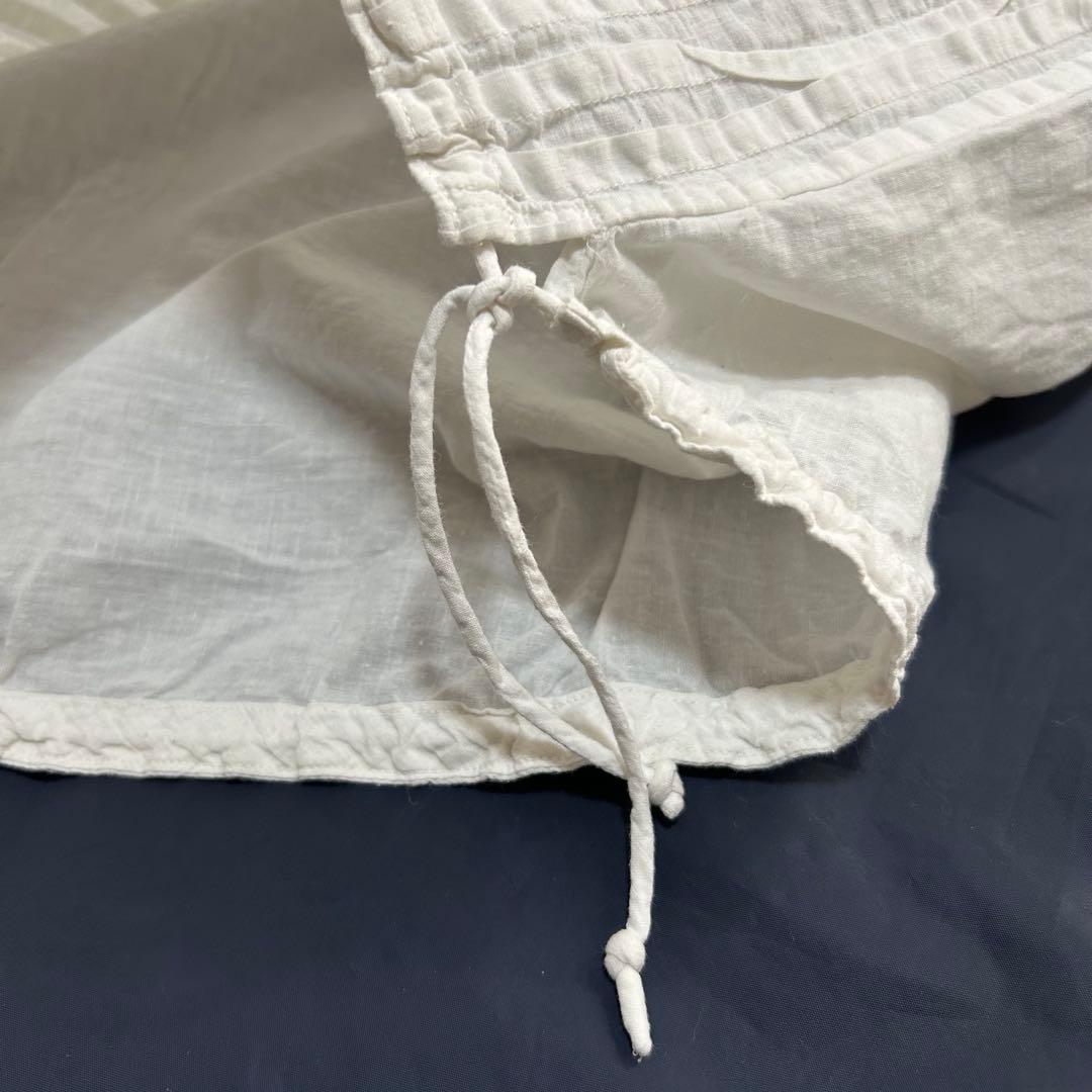 45R インドカディのタックdeTシャツ 綿100% 総ピンタック レース 刺繍