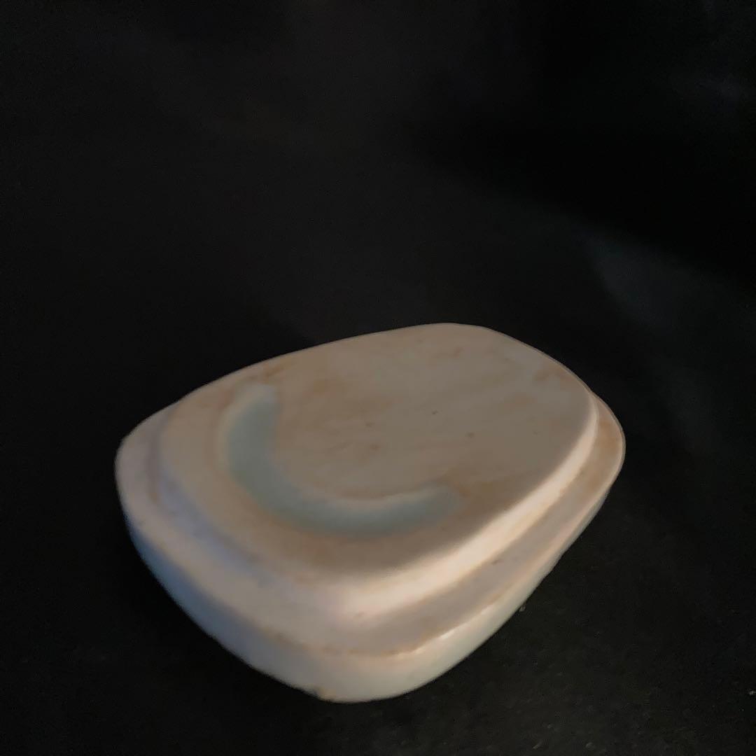 赤札閉店セール❗️【ギャラリー三益】中国古美術　影青蘭花陽刻紋硯（宋時代）