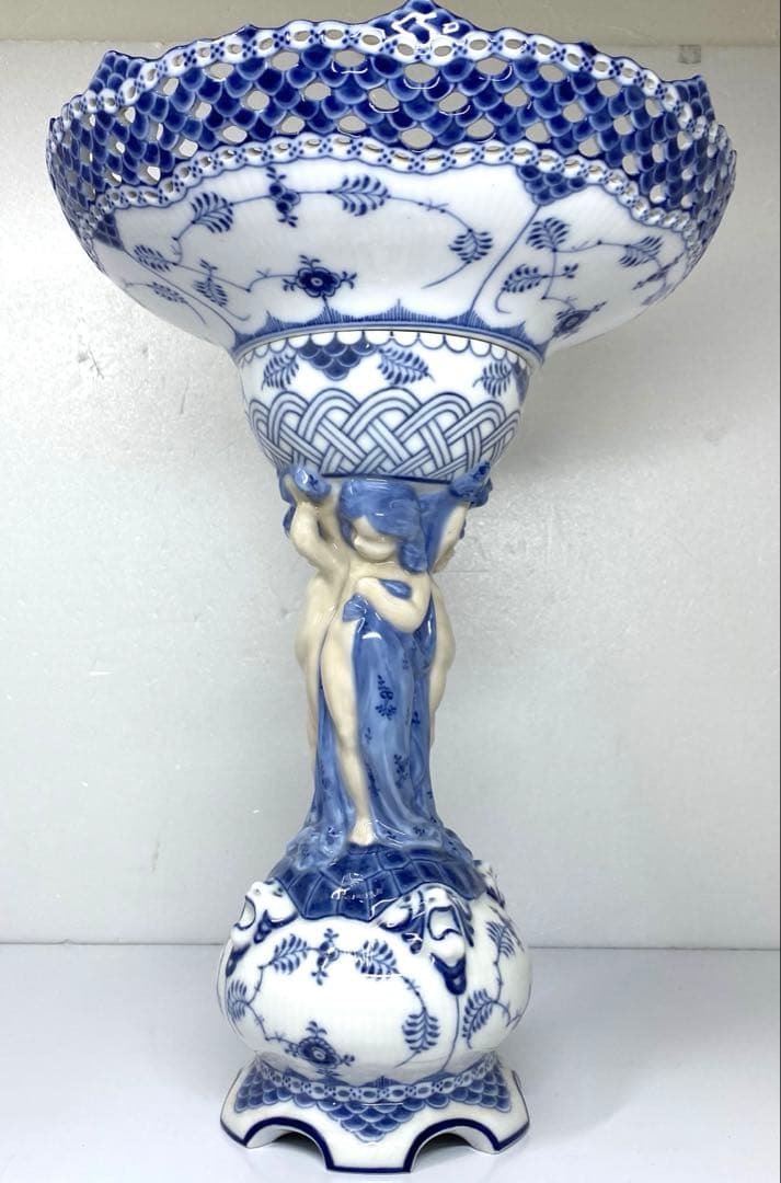 ロイヤルコペンハーゲン　フルレースコンポート　高さ39㎝ 東Y7-0123☆1F