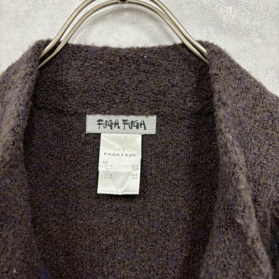 FUGA FUGA 前開き ウール デザインワンピース 日本製 N1724