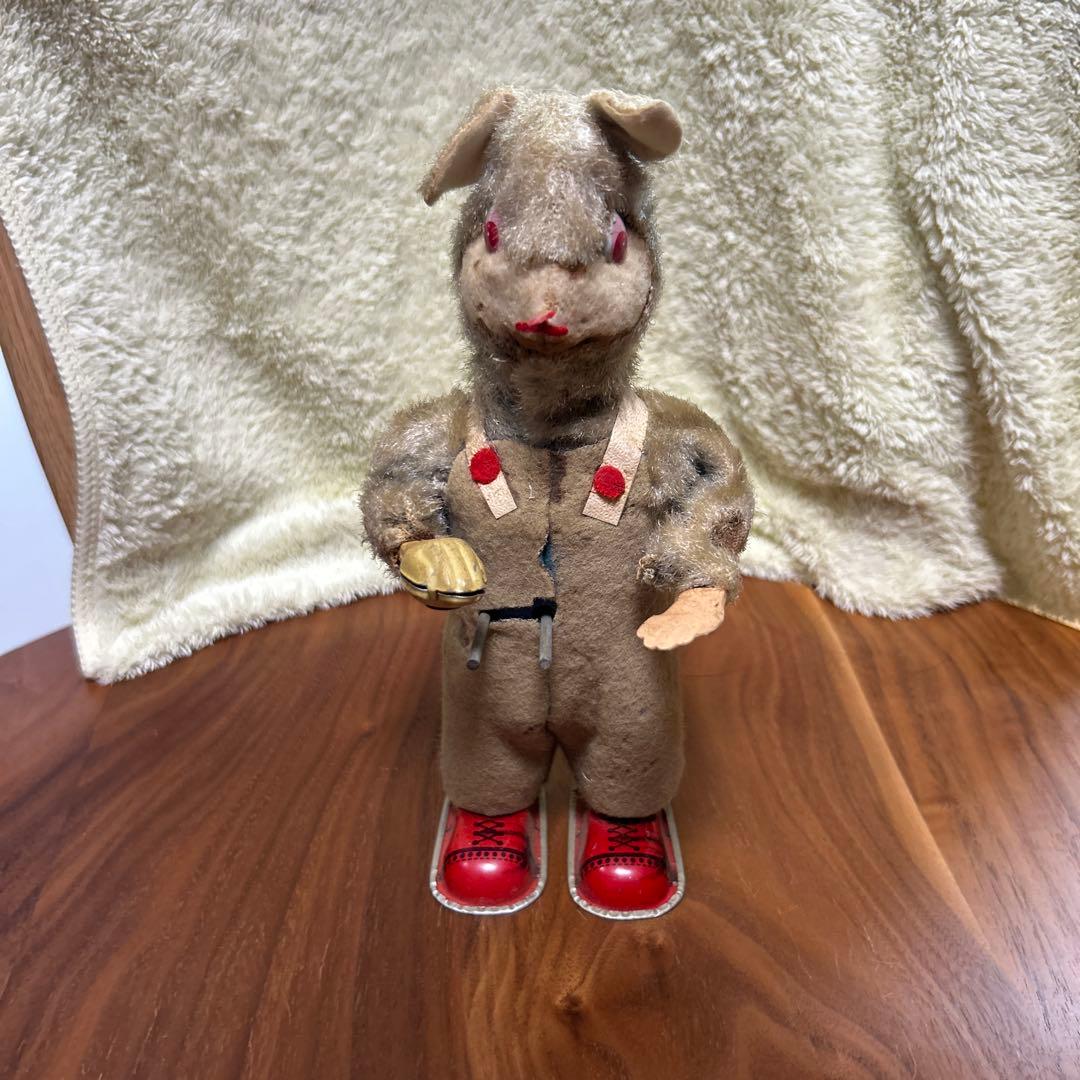 ウサギ型アンティーク人形　ブリキ　昭和　ヴィンテージ