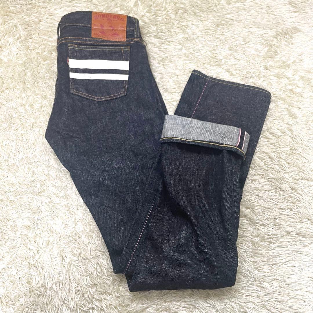 桃太郎ジーンズ　デニム　ジーンズ　濃紺　【美品】 7005sp w30 ピンク