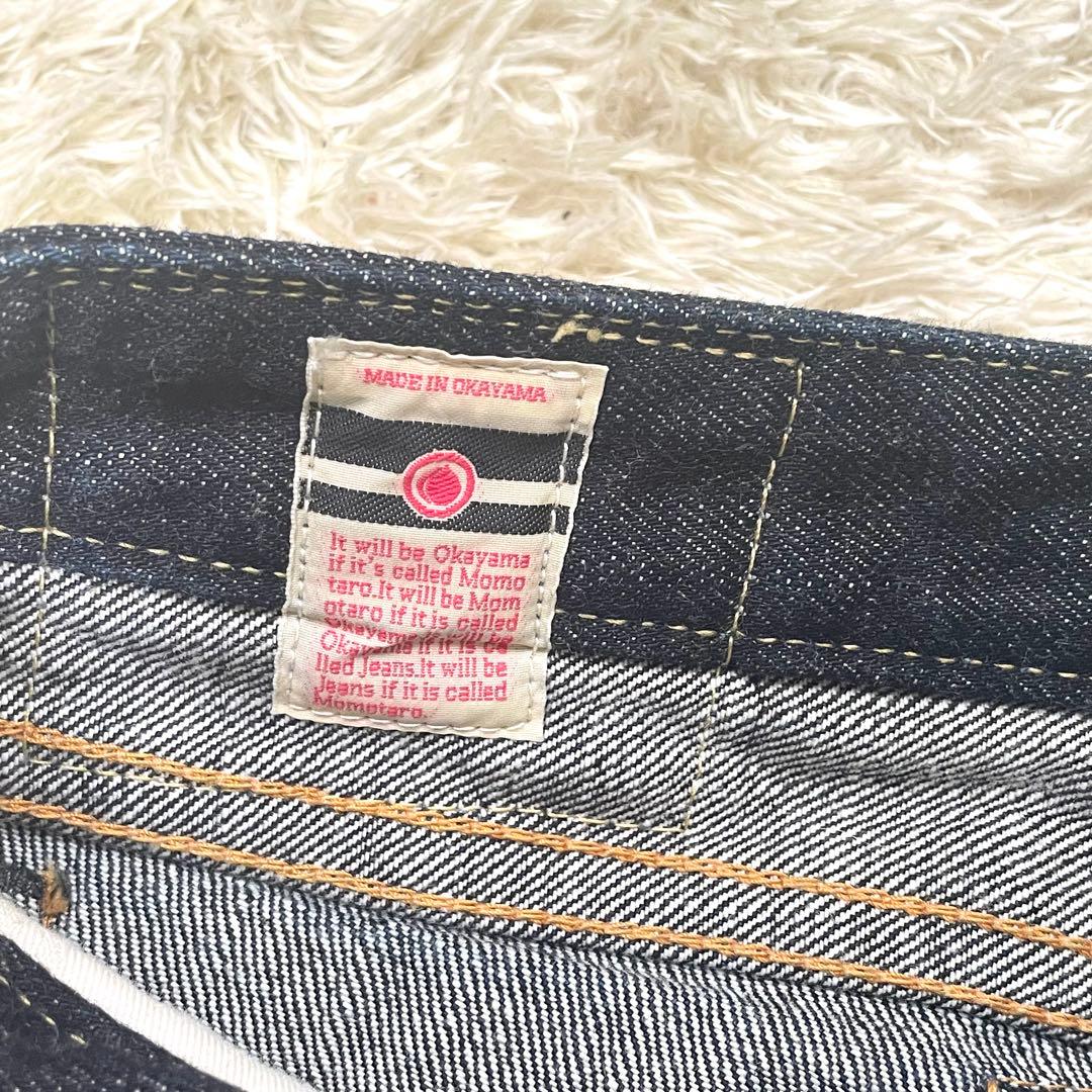 桃太郎ジーンズ　デニム　ジーンズ　濃紺　【美品】 7005sp w30 ピンク