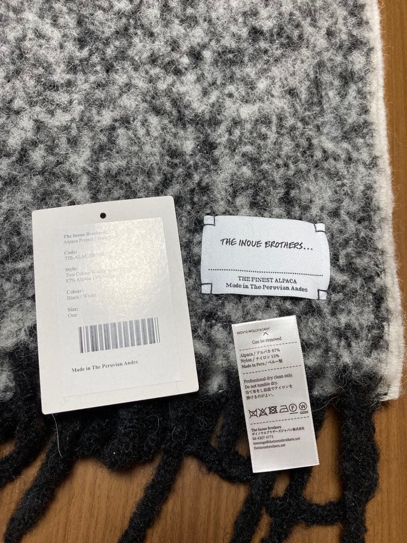 THE INOUVE BROTHERS アルパカマフラー グレー系