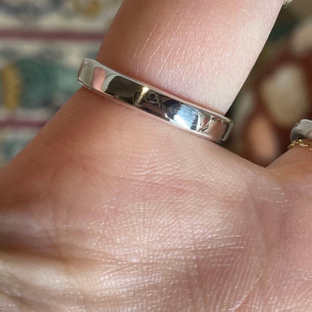 ハンドメイド　シルバー925 　シルバーリング エメラルド