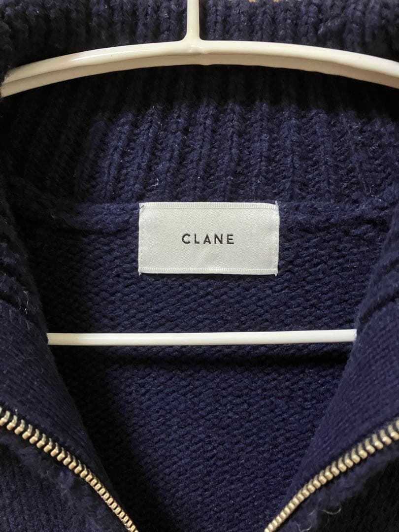 トップス CLANE POCKET ZIP KNIT TOPS
