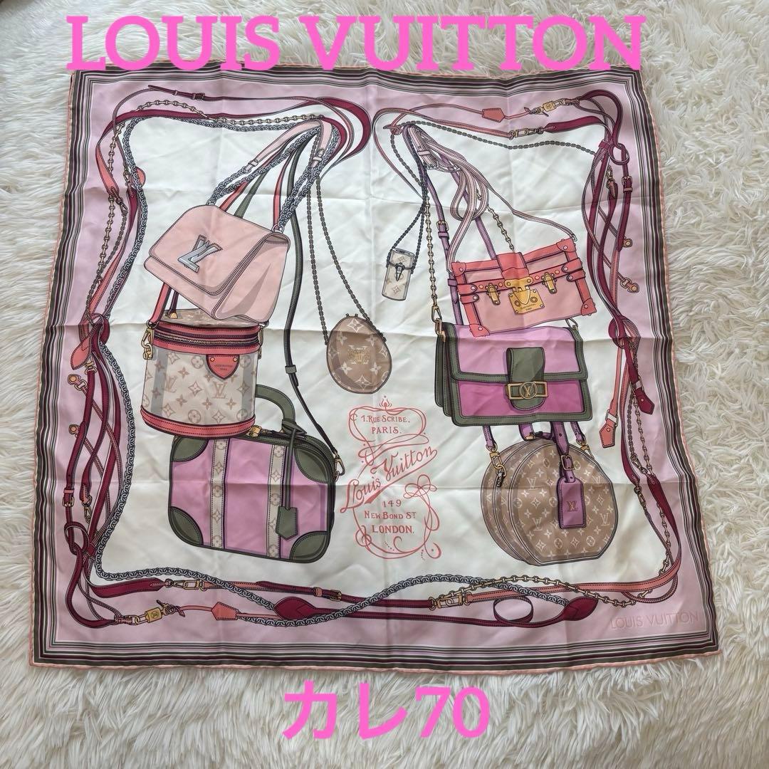 美品♡ ルイヴィトン　 カレ・ア・ラ・フォリスカーフシルク　カレ70 スカーフ