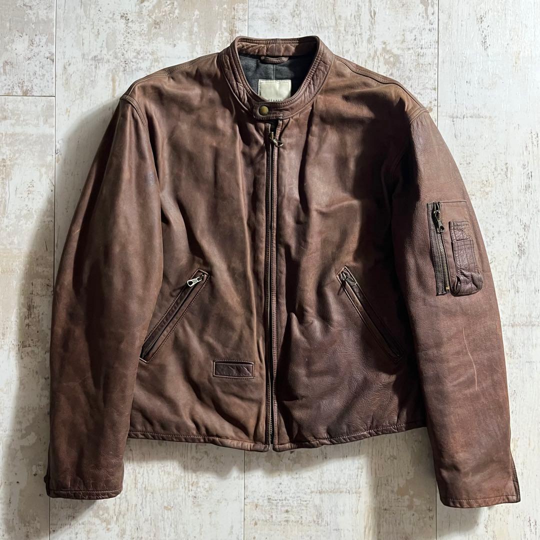 dezert デザート イタリア製 本革 皮革 レザー ライダース ジャケット