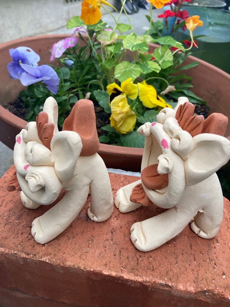 シーサー　魔除け　厄除け　御守り　笑顔　置物　陶器　沖縄　守神