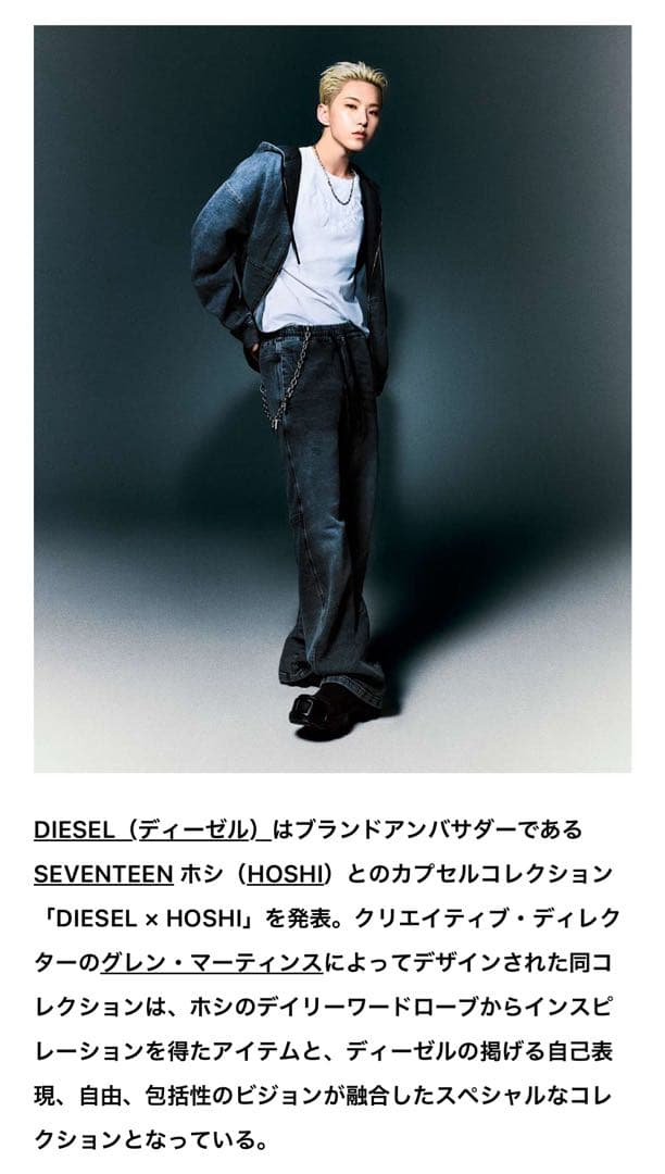 【即完売】DIESELチェーン チャーム SEVENTEEN HOSHIコラボ