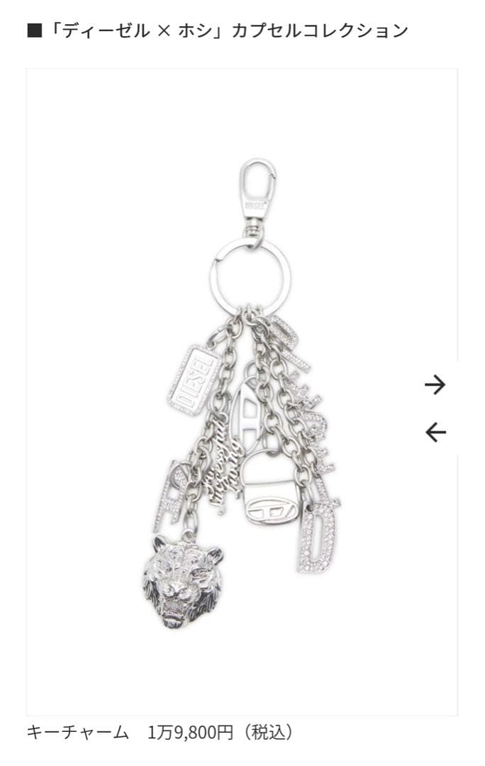 【即完売】DIESELチェーン チャーム SEVENTEEN HOSHIコラボ