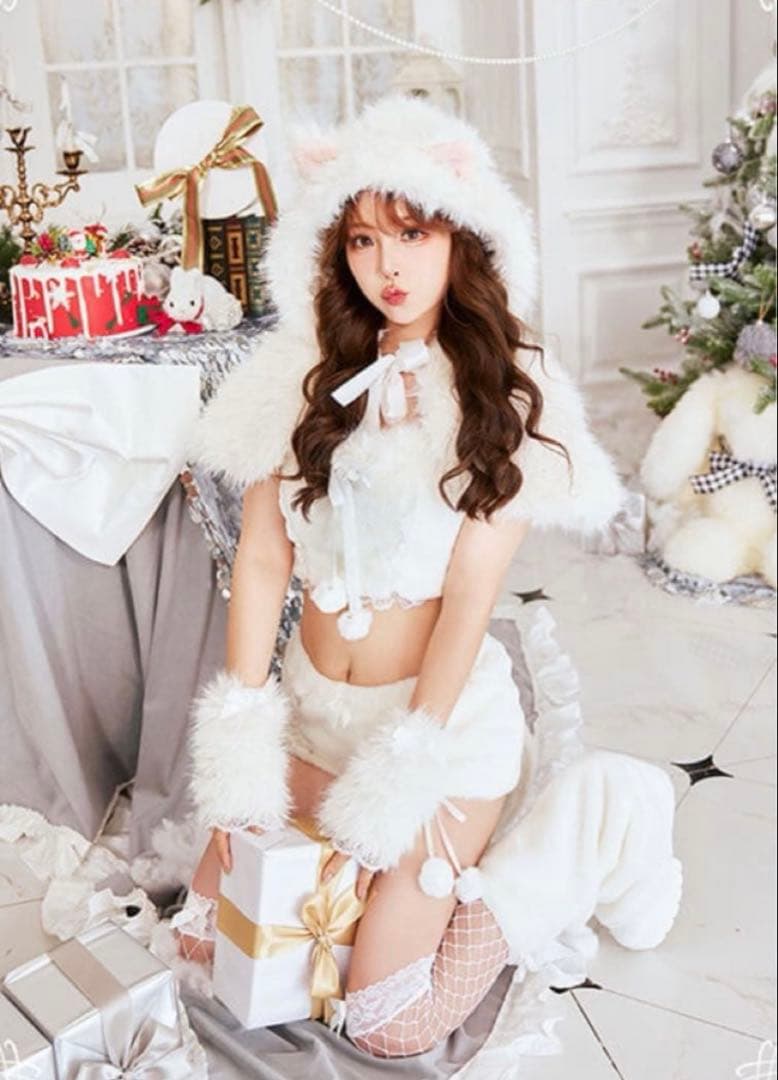 【即日発送】マリームーン Malymoon ふわふわメレンゲリボンキャットサンタ